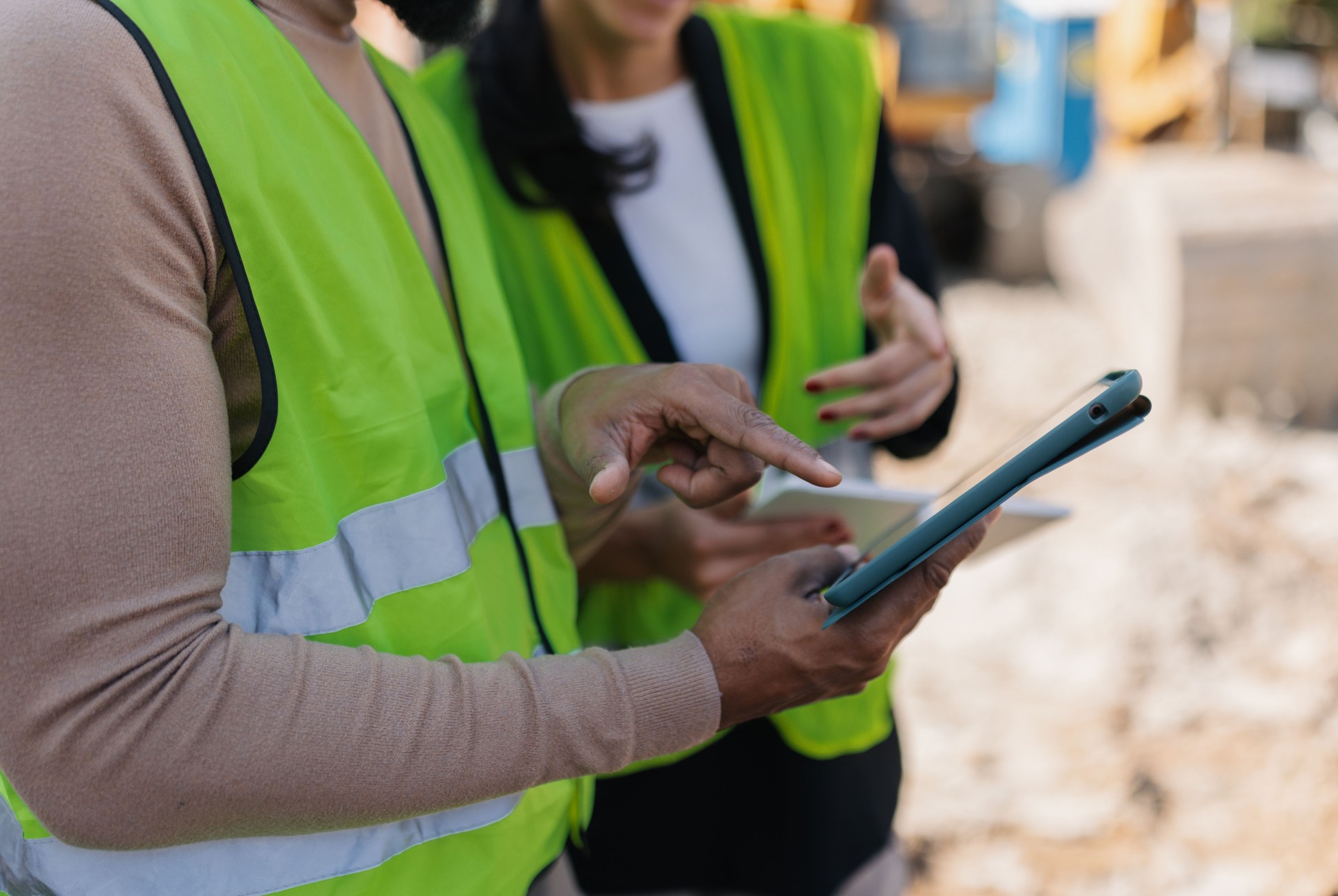 Collaboration on Construction Project with Tablets